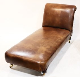 Brown Leather Recamier, George Smith, Newcastle