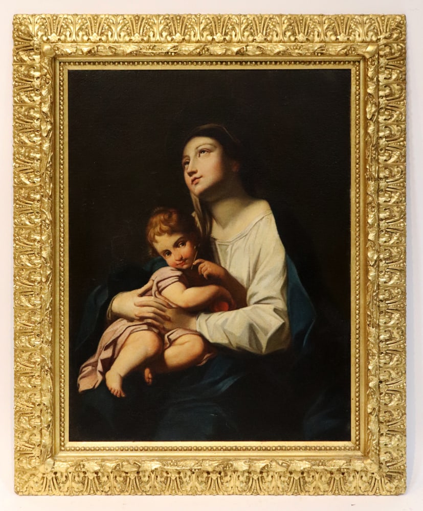19thC Italian School, Virgin Mother, Oil on Canvas (1 of 8)