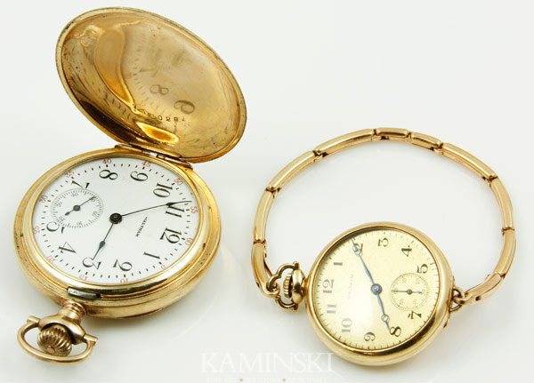 Two Waltham Watches: Two Waltham watches, to include one ladies wrist watch, one ladies pocket watch, gold filled, approximately 2.85 oz/52 dwt including movement.