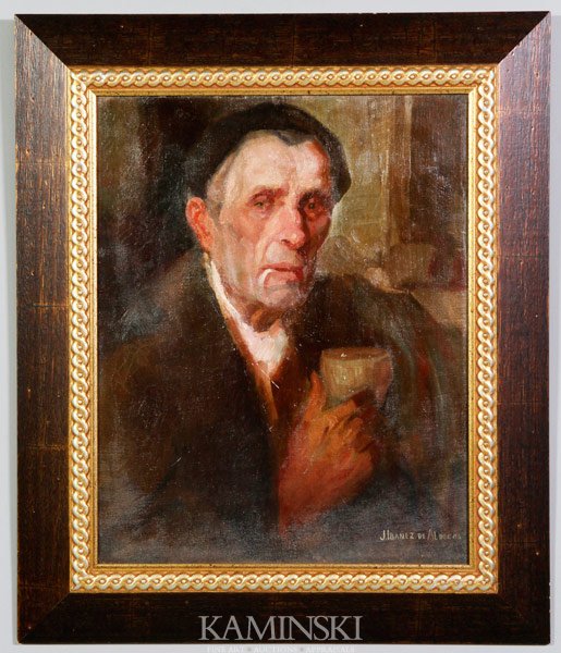 Ibanez de Aldecoa, Portrait, O/C: J. Ibanez de Aldecoa, oil on canvas, portrait of a man, signed lower right, circa 1920's, 19 1/4” h x 15 1/4” w (image), 23 3/4” h x 22” (frame).