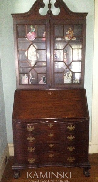 Governor Winthrop Secretary Desk: Governor Winthrop secretary desk, 87" x 36".