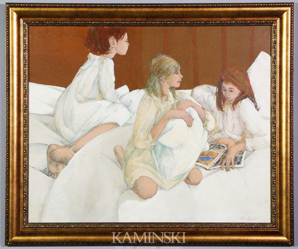 Palmer, "Starlet" O/C: Michael Palmer (Mid 20th century), "Starlet", oil on canvas, signed lower right, 25 1/4" x 31 1/2"