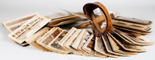 Spanish-American War Era Stereoviews: Approximately 100 Spanish-American War era stereo views, to include: Rough Riders, naval, artillery, Cuba, Philippines, Calvary, and battle scenes, many are Underwood & Underwood, also includes a ster