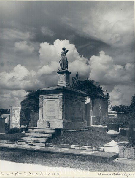 Laughlin, "Poem of New Orleans Skies", Silver Gel: Clarence John Laughlin (American 1905 - 1985), "Poem of New Orleans Skies 1940", vintage gelatin silver print, signed lower right, 10 1/2"h x 13 1/2"w (image).