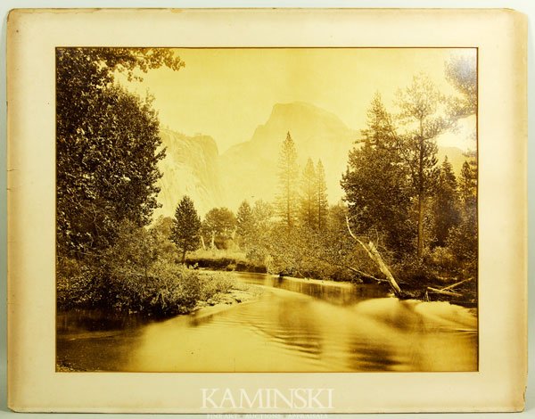 Watkins, Yosemite National Park, Albumen: Carleton Watkins (American 1829 - 1916), Yosemite National Park, mammoth albumen plate, 15 1/2"h x 20"w (image).