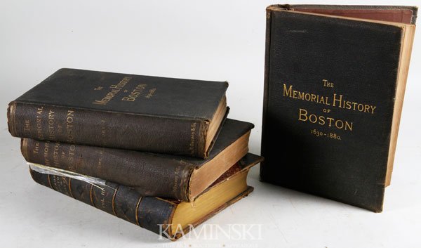American History Books: Lot of American history books, to include: The Memorial History of Boston 1630-1880, four volumes, published 1881; Currier & Ives, Chronicles of America, published 1968, Hammond Incorporated, New Jers