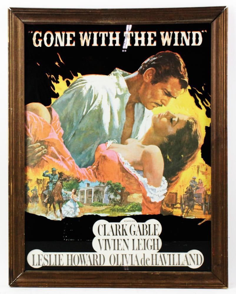Gone With the Wind Advertisement: Gone With the Wind advertisement, 26" x 20". Provenance: Boston, Massachusetts estate.