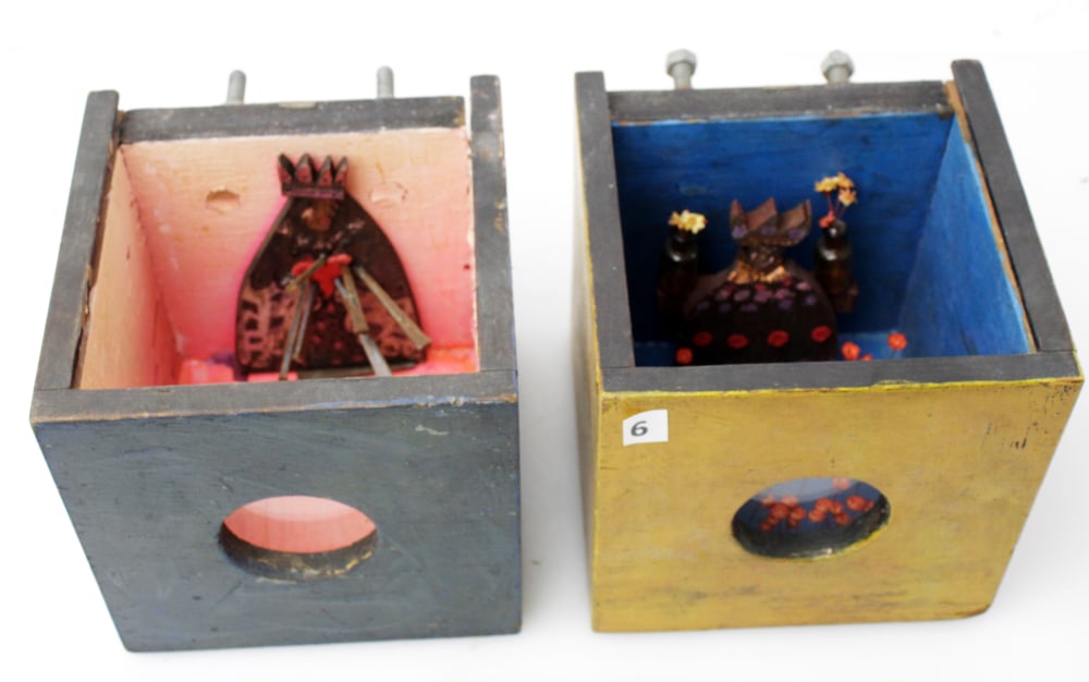 Norman Laliberte, Dioramas, Crucifix and Flowers (1 of 7)