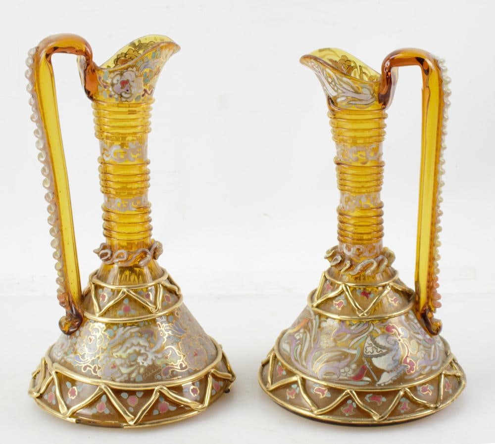 Pair of Ornate Hand-Decorated Ewers, Spain (1 of 9)