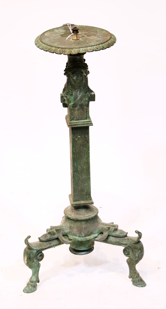 19thC Grand Tour Egyptian Style Bronze Stand (1 of 5)
