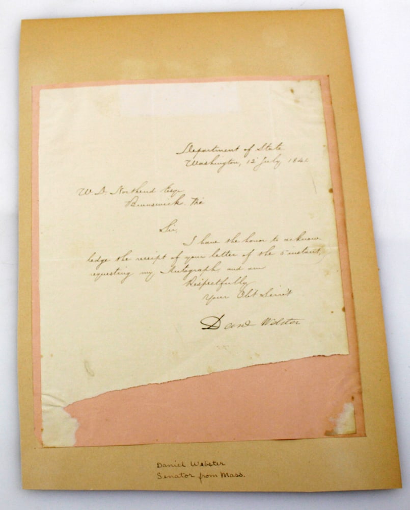 Daniel Webster Signed Letter, 1841 (1 of 7)