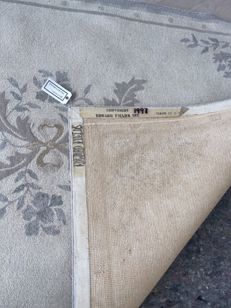 Edward Fields Rug: Edward Fields rug, 7' 10" x 5' 5". Good condition. Provenance: New Seabury, Cape Cod estate, decorated by John Berenson of Boston and Palm Beach..