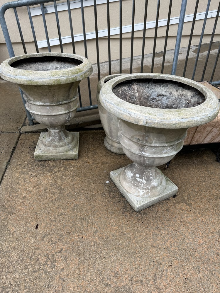 Pair of Classical Planters, Painted Resin (1 of 2)