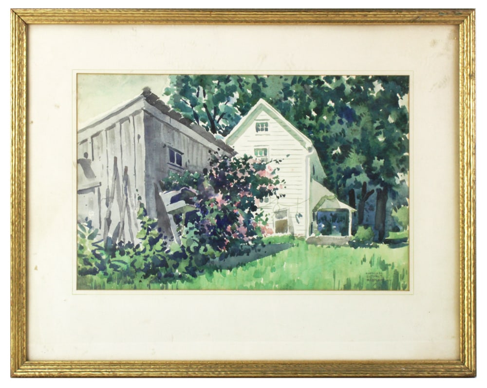 Norman Guthrie Rudolph, Landscape, Watercolor (1 of 8)