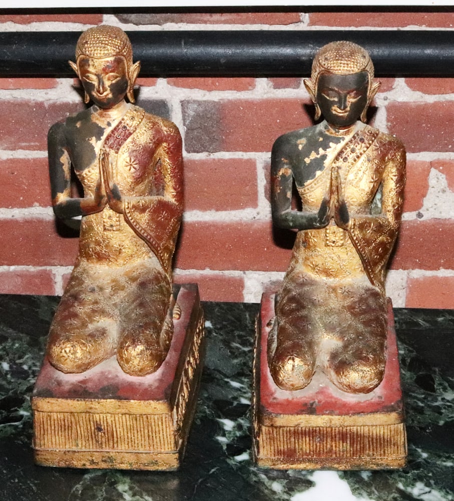 Pair of 18thC Thai Bodhisattva Sculptures (1 of 5)