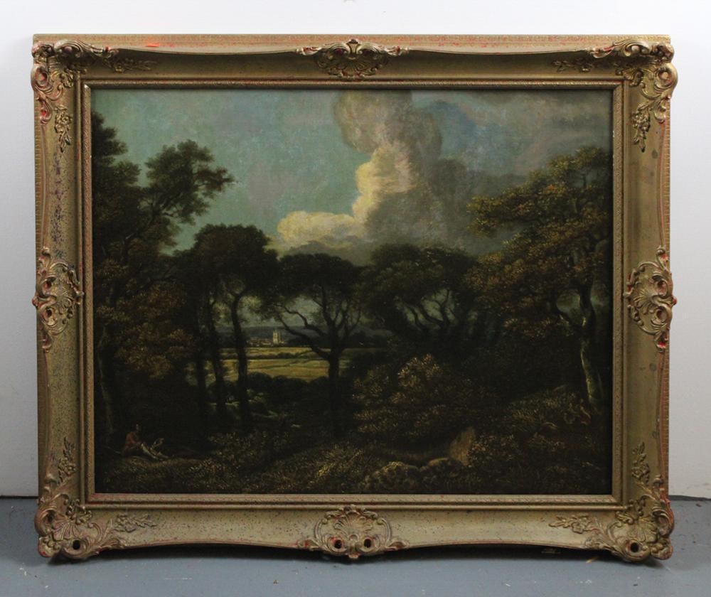 Woodland View with Castle, Oil on Canvas (1 of 6)