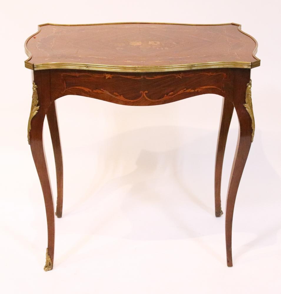 Circa 1920s French Inlaid Center Table (1 of 6)