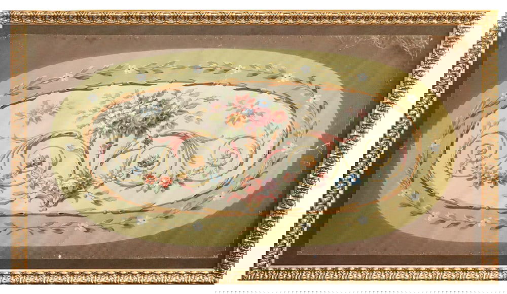 19thC French Painted Wall Panel (1 of 7)