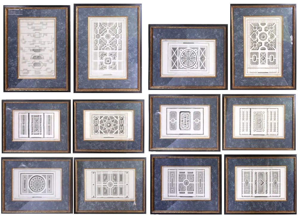 Set of 18thC Engravings of Formal Garden Plans (1 of 20)
