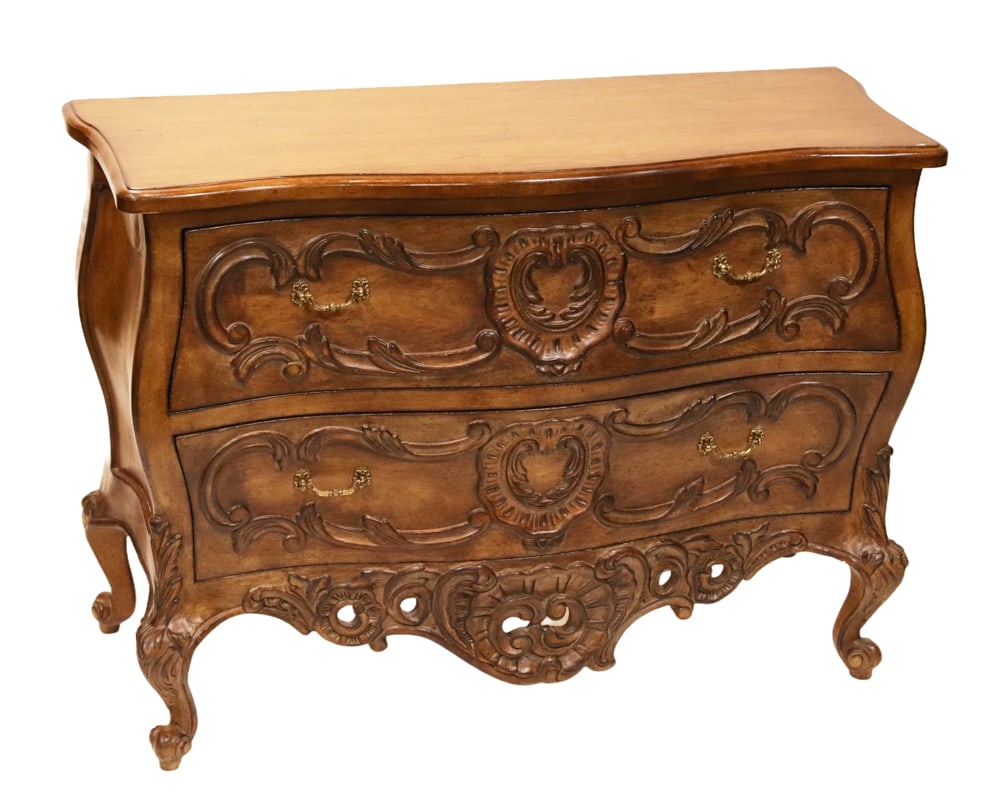 Custom French-style Carved 2-Drawer Chest (1 of 7)