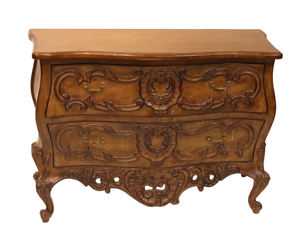 Custom French-style Carved 2-Drawer Chest (1 of 8)