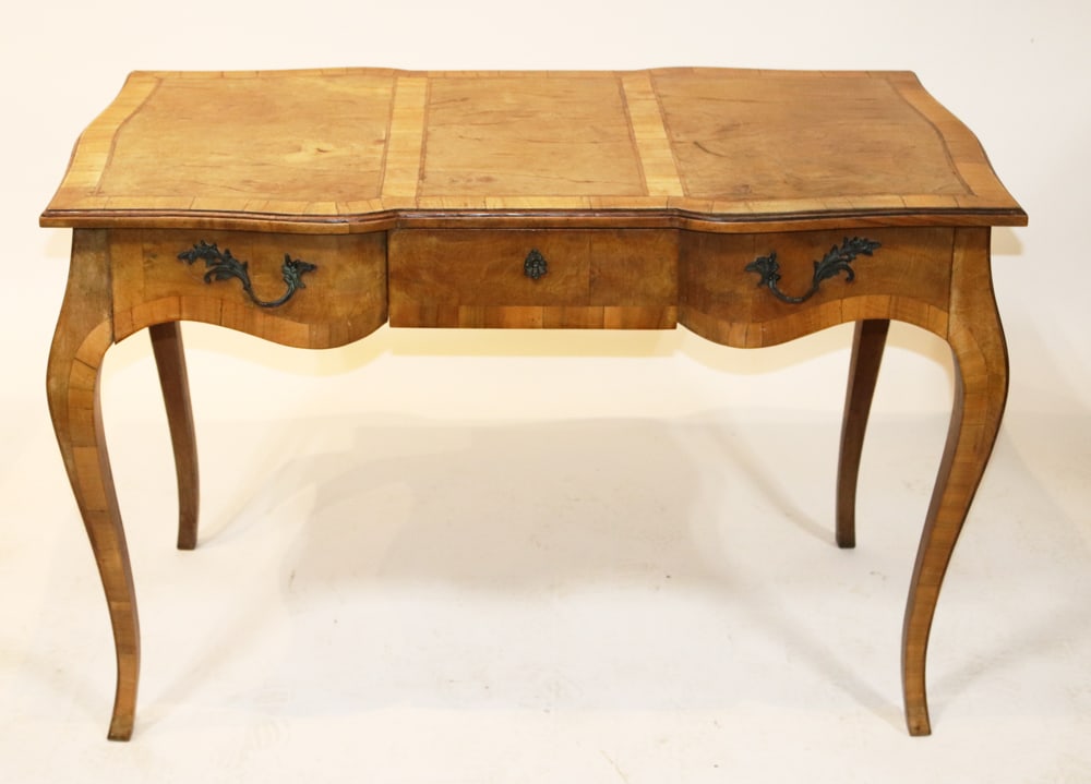 Italian Burled Walnut Writing Desk (1 of 8)