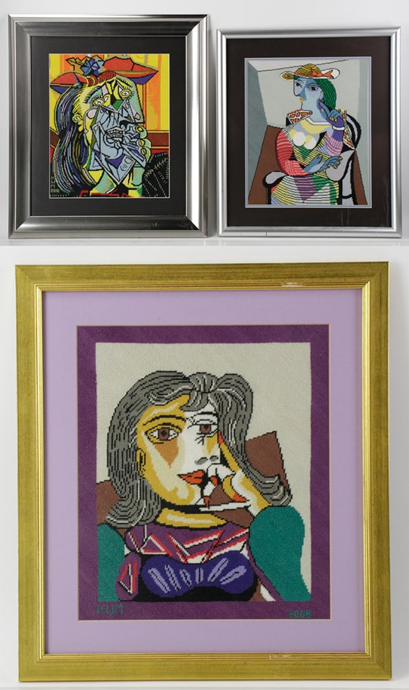 Framed Needlepoint Artwork After Picasso (1 of 1)