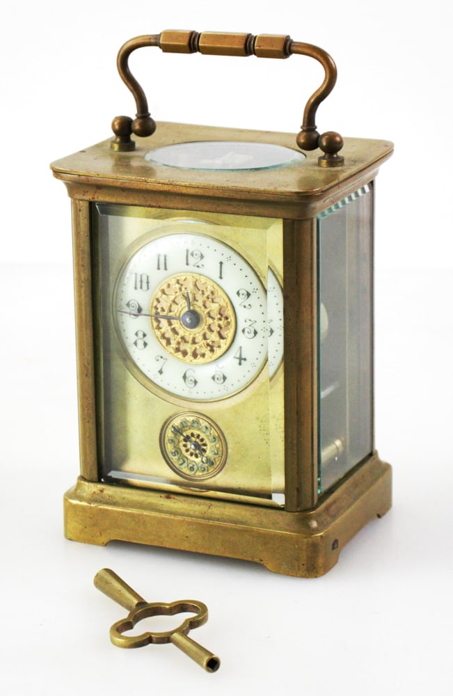 French Brass and Glass Carriage Clock (1 of 13)