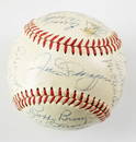 1951 Yankees World Series Team Signed Baseball PSA EX-MT+ 6.5