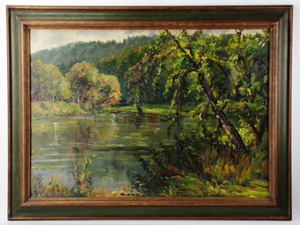 William J. Forsyth, Summer Pond, Oil on Canvas (1 of 7)