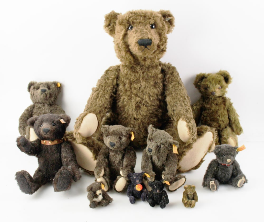 Group of Dark Brown Steiff Bears (1 of 12)