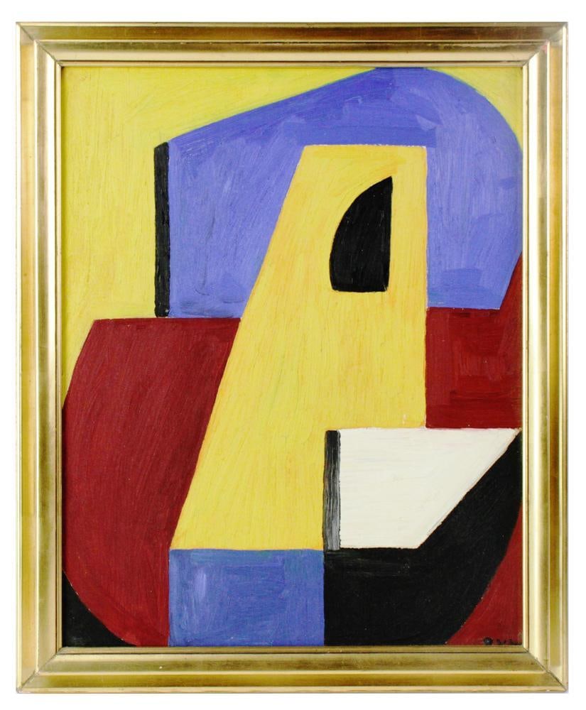 R.V.W., Abstract, Oil on Canvas Board (1 of 8)