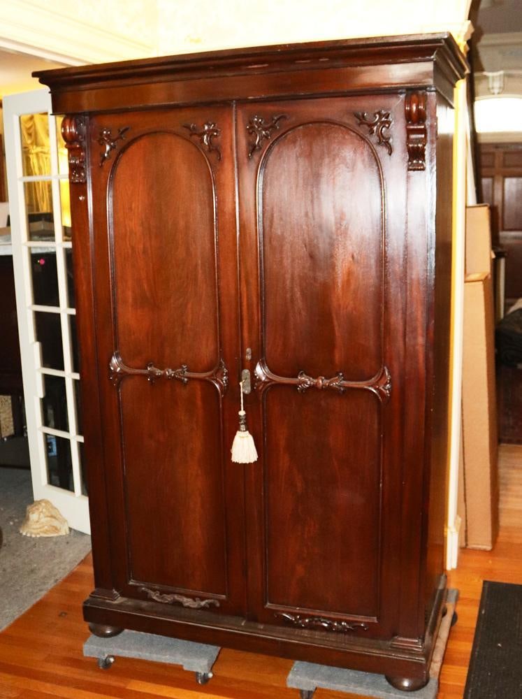 19thC English Victorian Wardrobe (1 of 6)