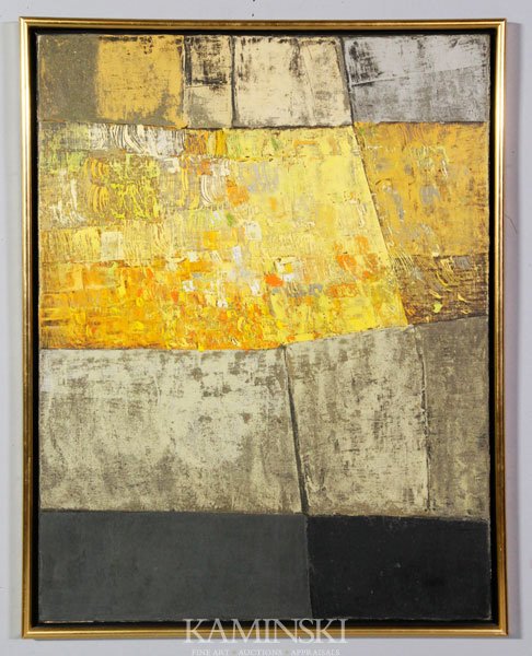 Hayden, "Fragments", O/C: William Hayden ( North Carolina Artist, b.1916), "Fragments", oil on canvas, signed lower right Hayden, 31"h x 24"w, 33"h x 26"w (frame).
