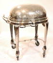 Rare Vintage Covered Silverplated Meat Carving Cart