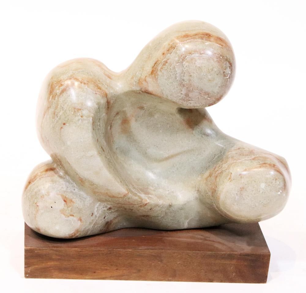 Modern Marble Stone Sculpture, Style of Moore (1 of 6)