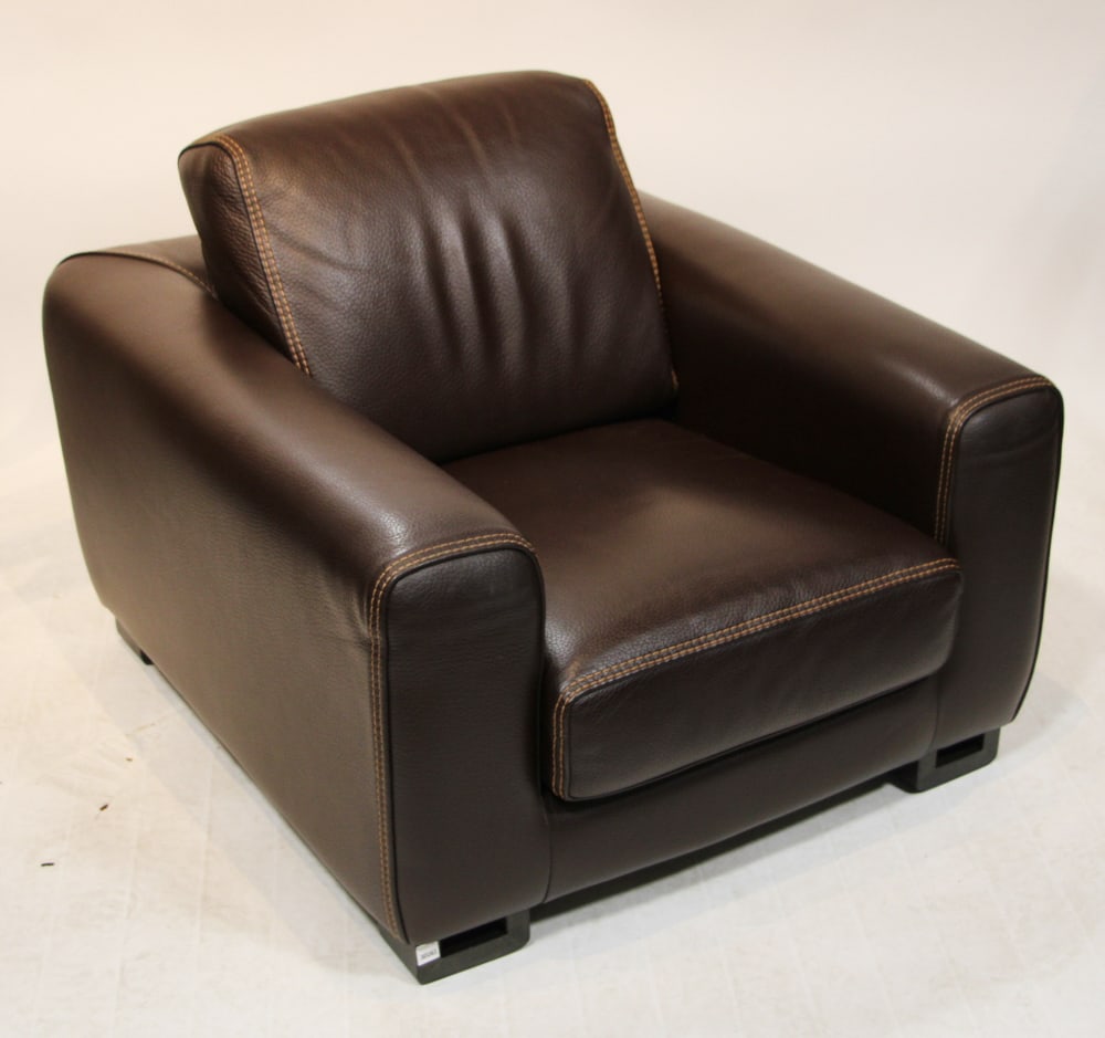 Roche Bobois Brown Leather Armchair (1 of 7)