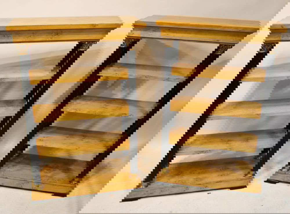 Pair of Biedermeier-style English Open Bookshelves (1 of 5)