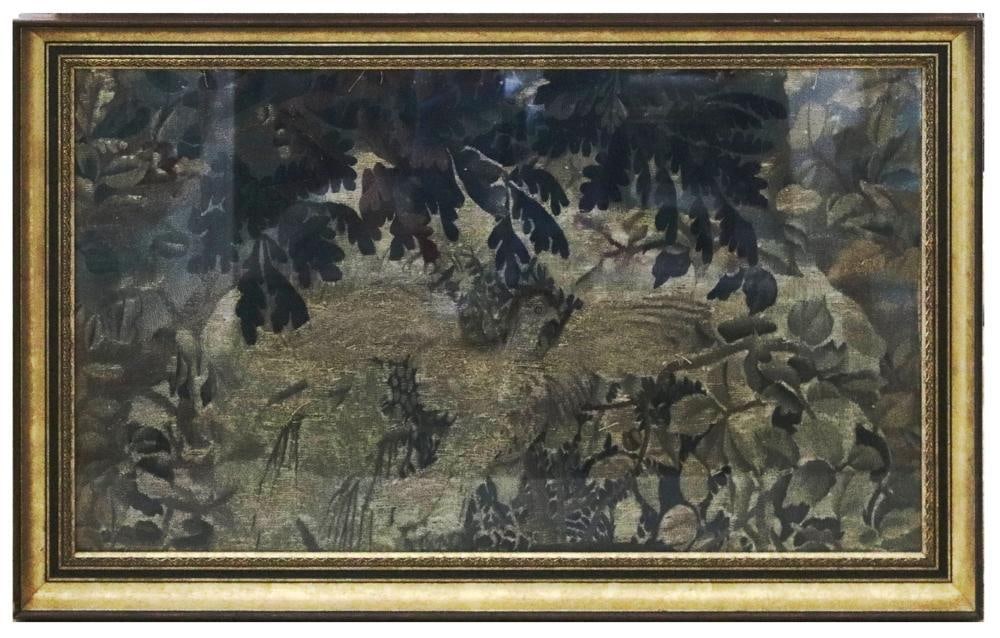 18thC Flemish Tapestry Fragment, Framed (1 of 9)