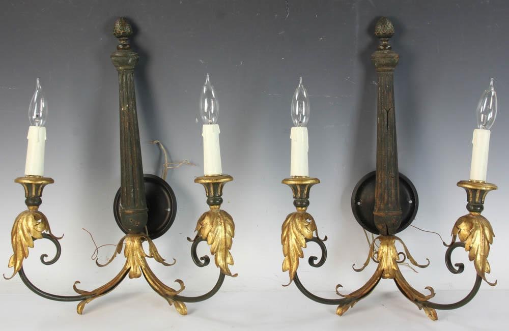 Two Medieval Style Metal Sconces (1 of 6)