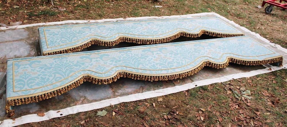 Two Valances: Two valances, larger 120" W x 24" H x 6" D.