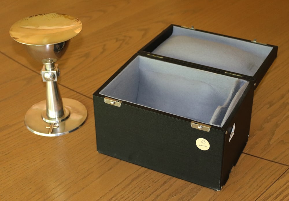 German .935 Silver Chalice with Engraved Star of David (1 of 17)