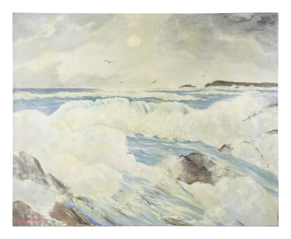 Seascape of Cape Ann, 1959, Oil on Canvas (1 of 8)