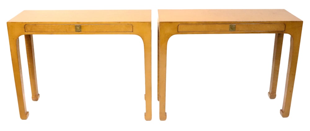 Pair of Carl Springer Style Single-Drawer Tables (1 of 8)