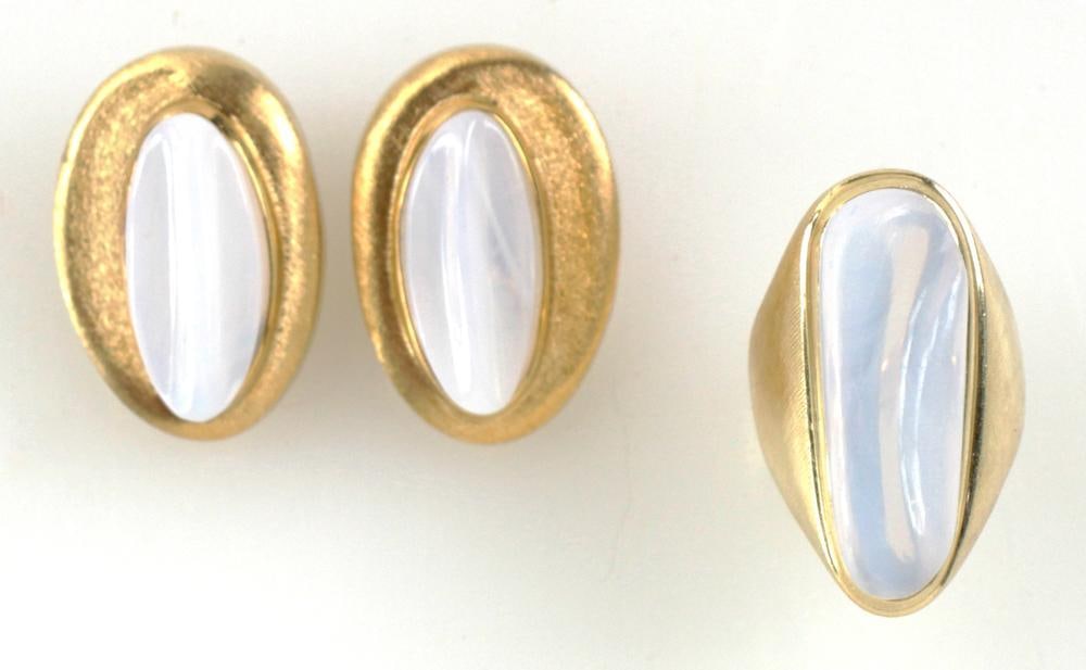 Burle Marx 18k Yellow Gold Chalcedony 3-pc Suite (1 of 11)