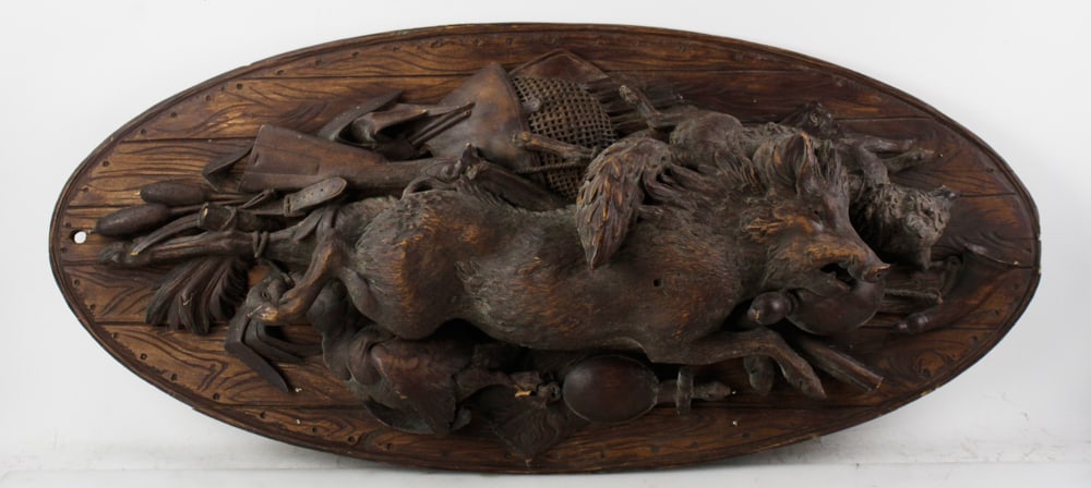 19thC German Black Forest Carving, Hunting View (1 of 7)