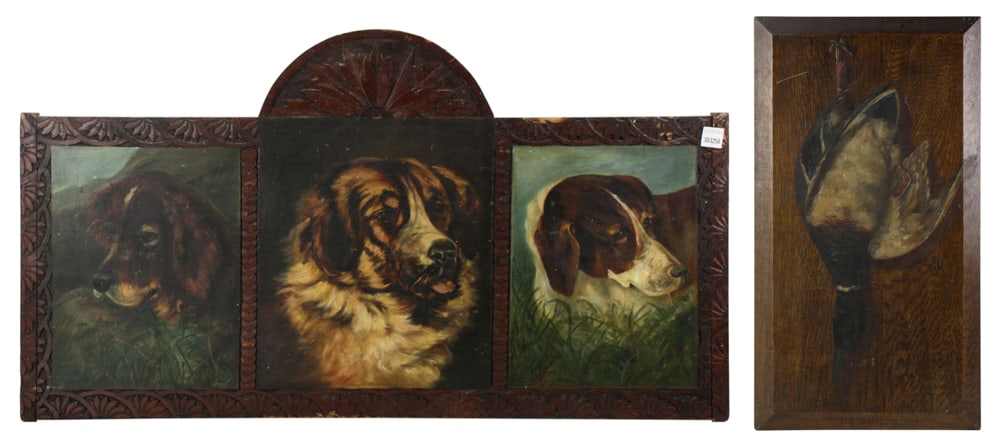 Black Forest Painted Plaques, Duck and Dogs (1 of 14)