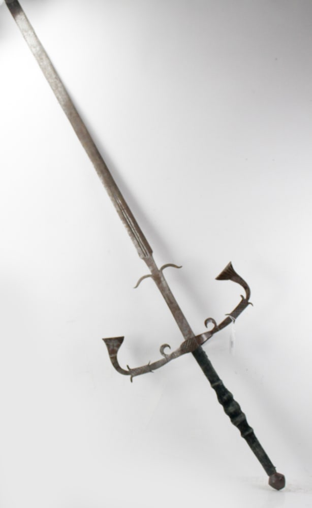 German Hand-Forged Double-Handled Sword (1 of 4)