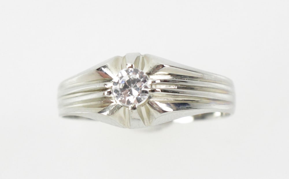 Men's 14k Gold and Diamond Ring (1 of 9)