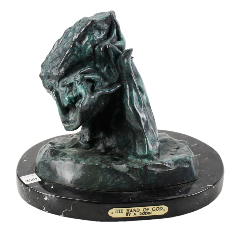 After Rodin's The Hand of God, Bronze on Marble (1 of 9)